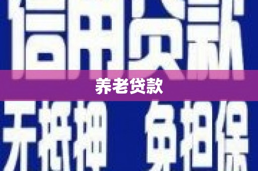 北投养老贷款