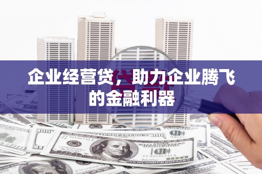 里港企业经营贷，助力企业腾飞的金融利器