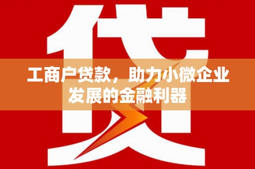 夏邑工商户贷款，助力小微企业发展的金融利器