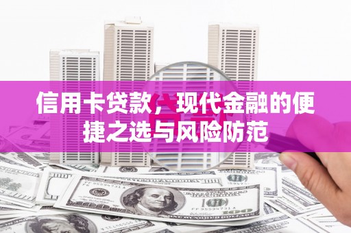 公安信用卡贷款，现代金融的便捷之选与风险防范