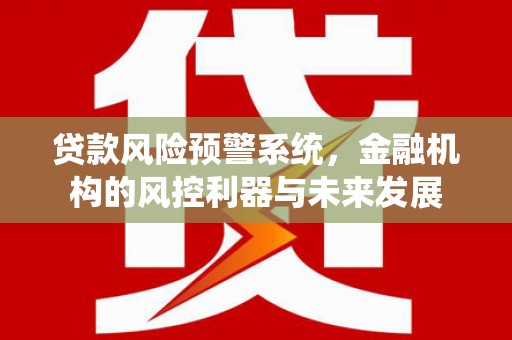 三角贷款风险预警系统，金融机构的风控利器与未来发展