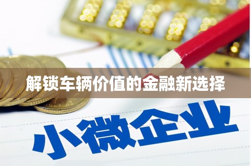 泌阳解锁车辆价值的金融新选择