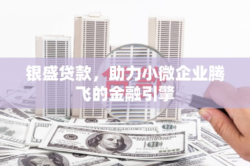 丰原银盛贷款，助力小微企业腾飞的金融引擎