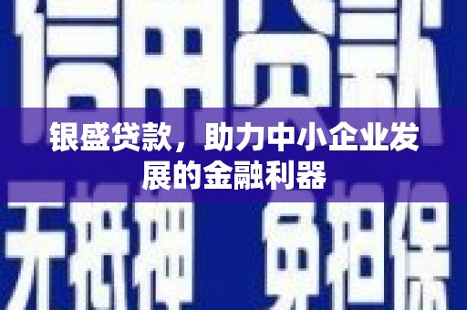 谢通门银盛贷款，助力中小企业发展的金融利器
