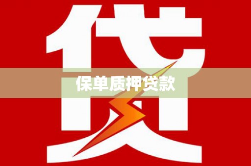 连云保单质押贷款