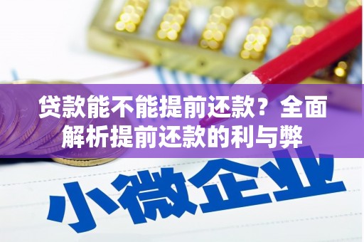 通州贷款能不能提前还款？全面解析提前还款的利与弊