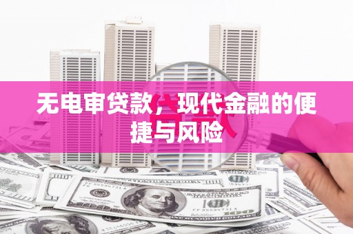 凌源无电审贷款，现代金融的便捷与风险