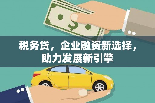 南县税务贷，企业融资新选择，助力发展新引擎