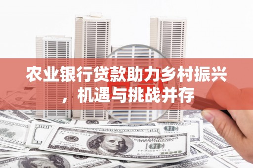 湖滨农业银行贷款助力乡村振兴，机遇与挑战并存