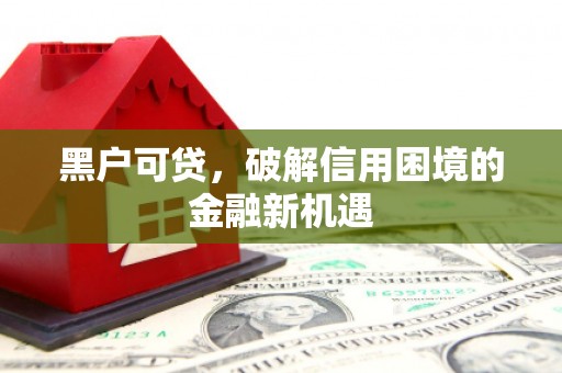 金华黑户可贷，破解信用困境的金融新机遇
